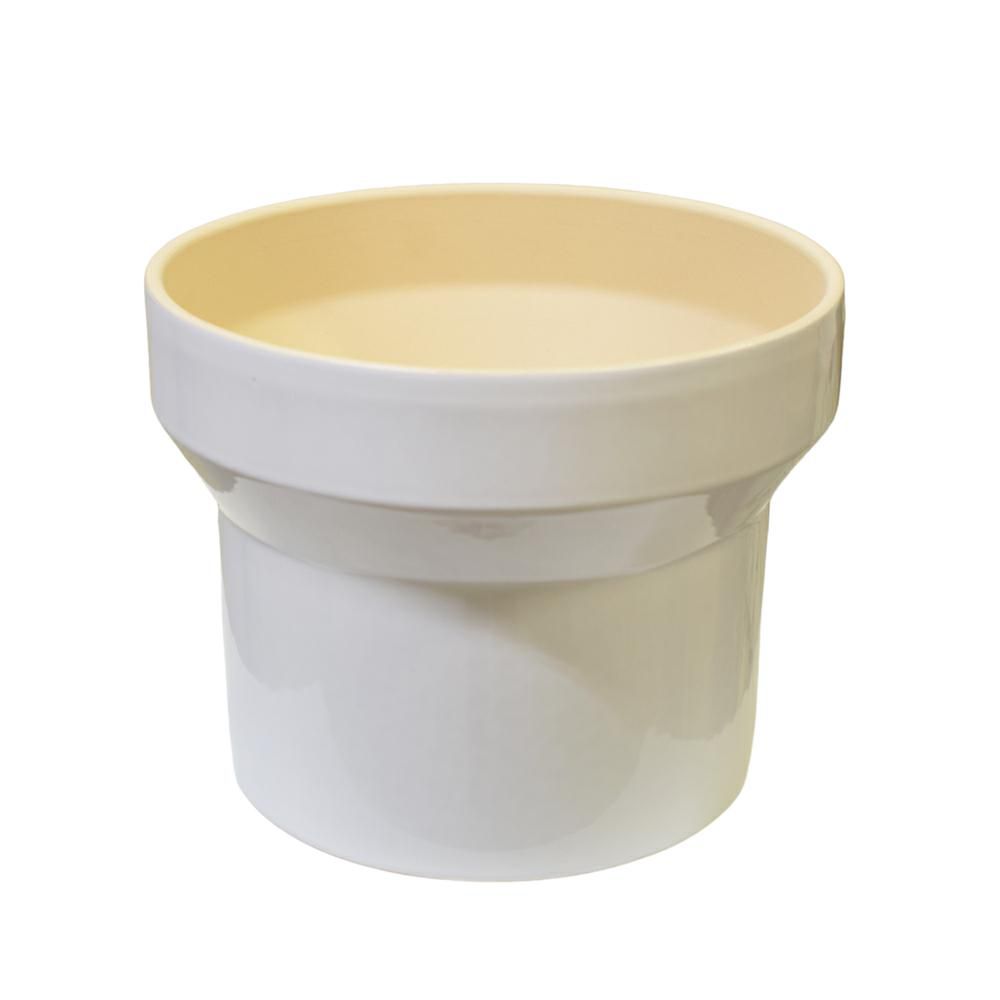 VASO CERAMICA D.19 CM H.14,5 CM -AUS- BIANCO