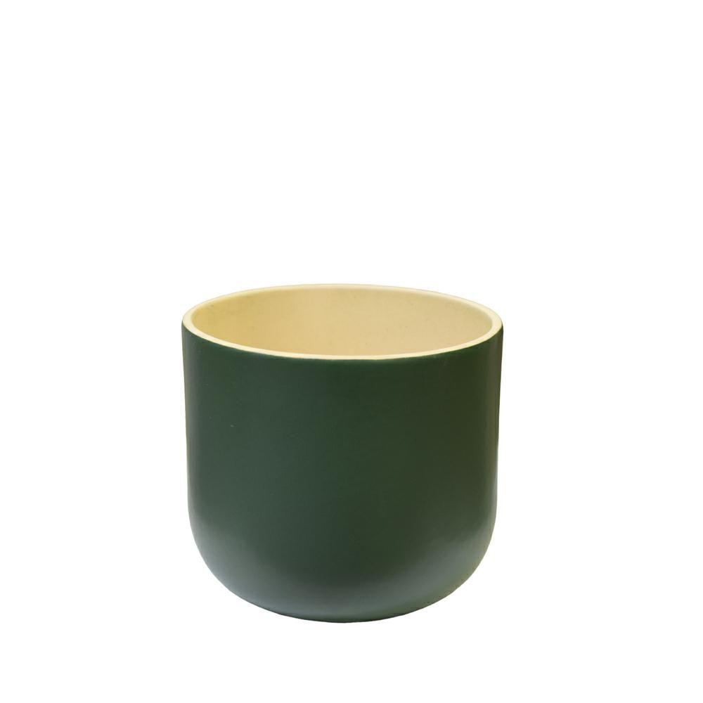 VASO CERAMICA D.13,5 CMH.11,6 CM -MN- VERDE