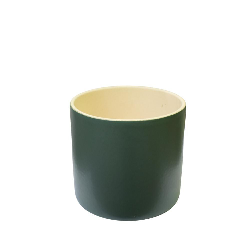 VASO CERAMICA D.15 CM H.12,8 CM -MN- VERDE