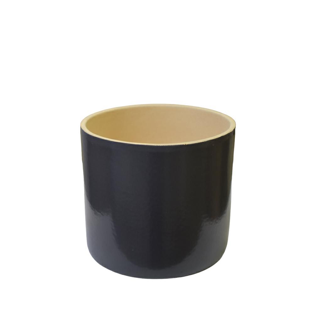 VASO CERAMICA D.15 CM H.12,8 CM -MN- ANTRACITE