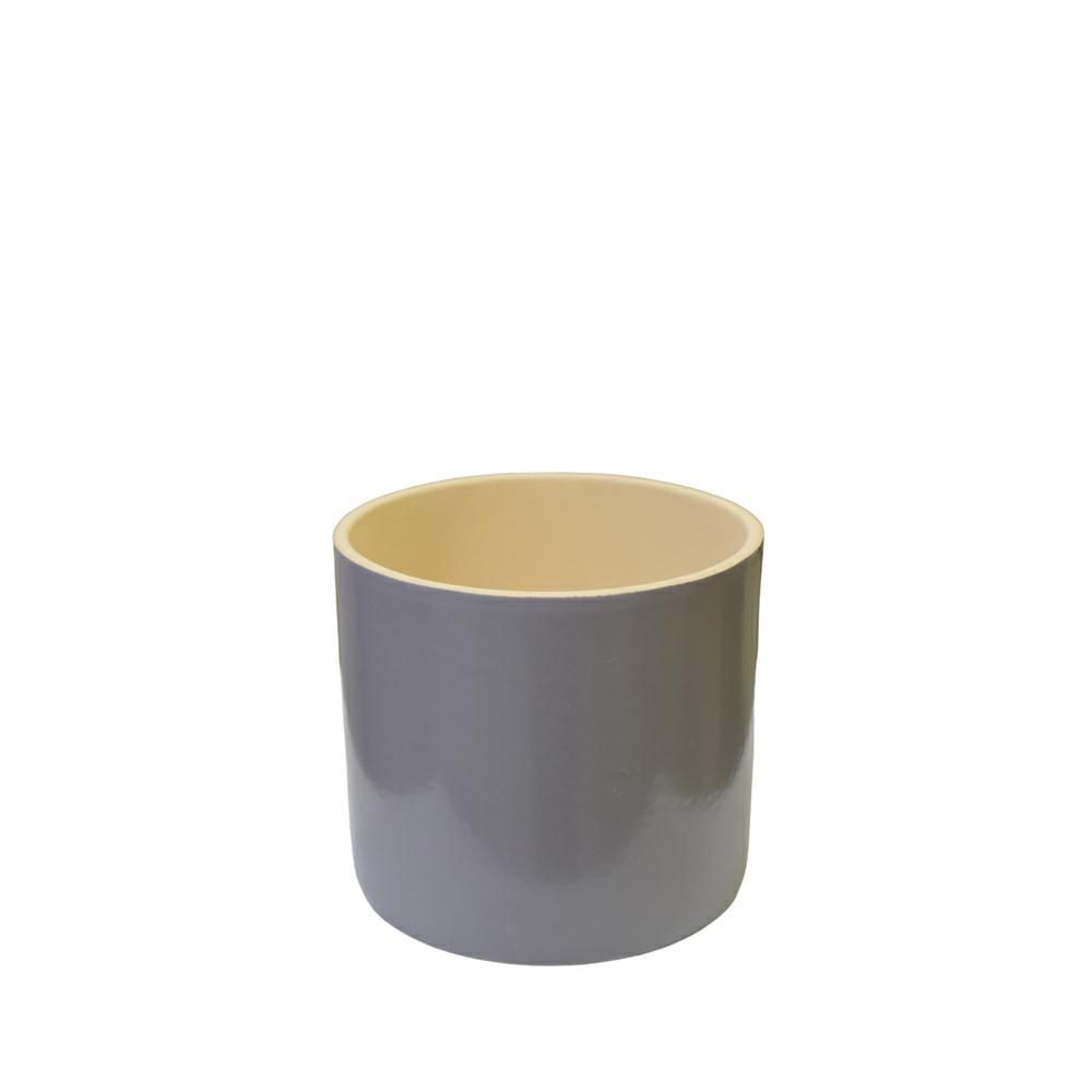 VASO CERAMICA D.12 CM H.12 CM -MN- TORTORA