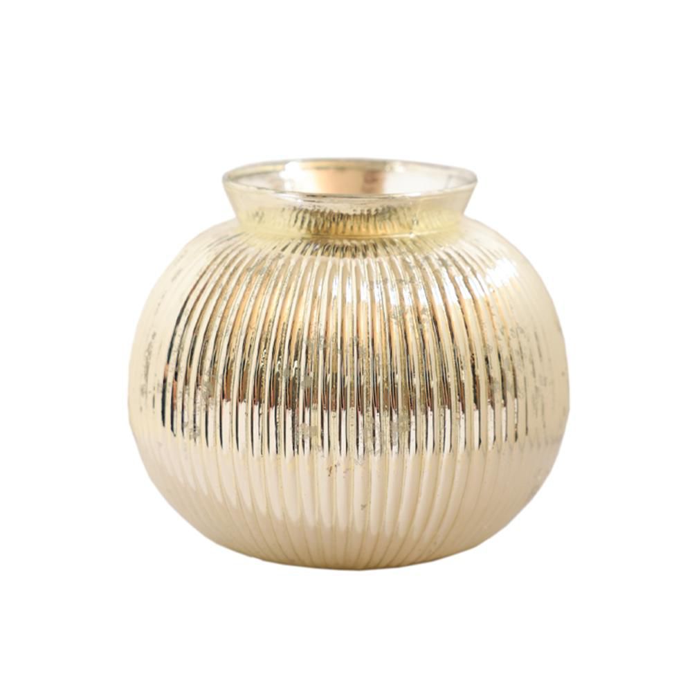 VASO VETRO D.20 CM H.17CM (L) ARGENTO