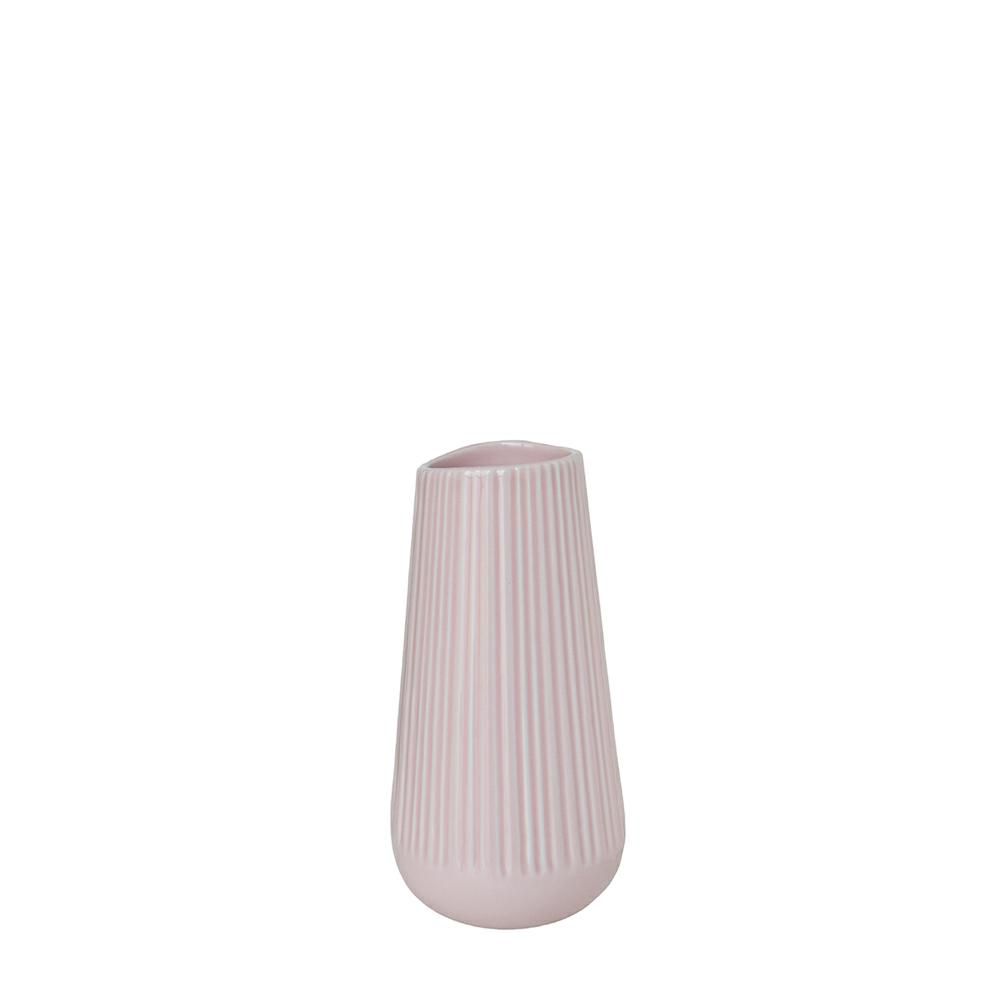 VASO CERAMICA D.9 CM H.18 CM ROSA