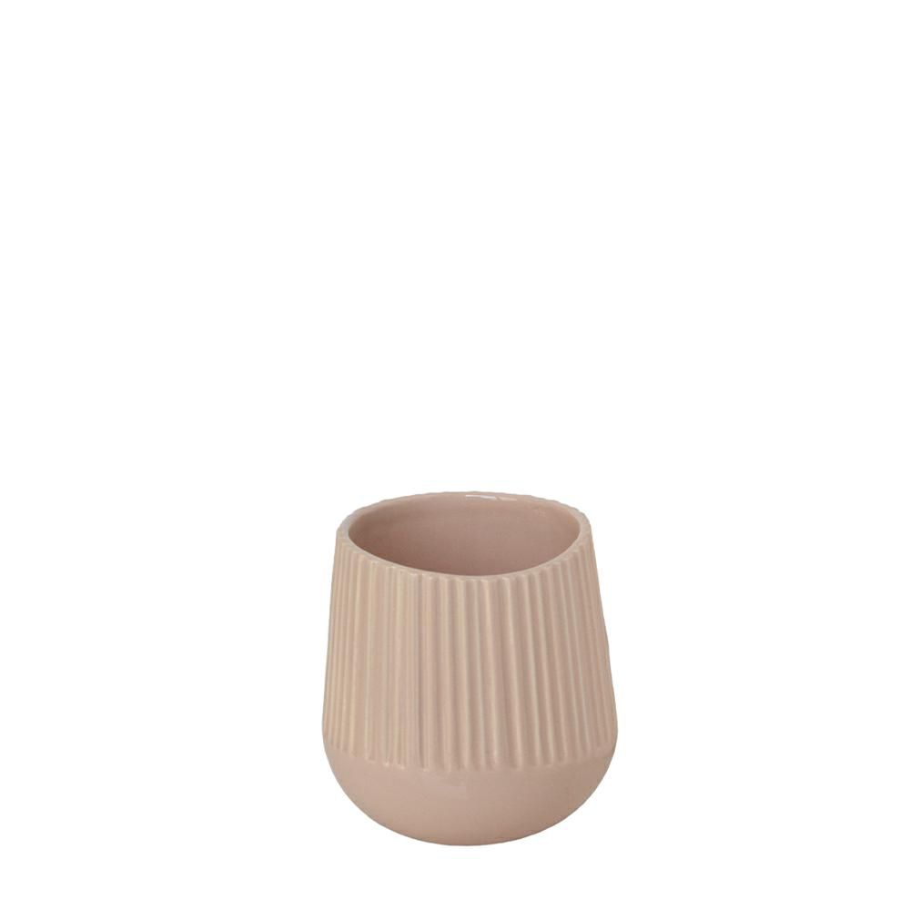 VASO CERAMICA D.9 CM H.10 CM ROSA ANTICO