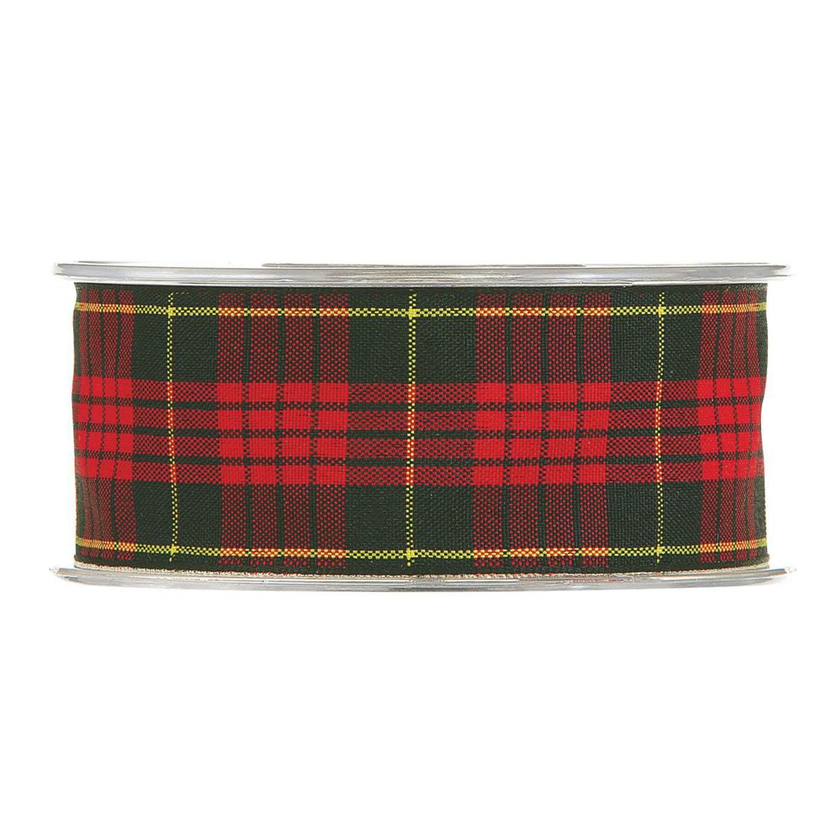 NASTRO POLIESTERE TARTAN 38MM 20MTNERO/ROSSO