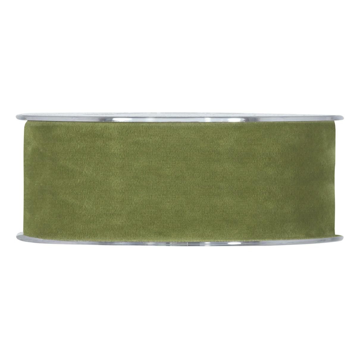 NASTRO DOPPIO VELLUTO 40MM 7MT SALVIA