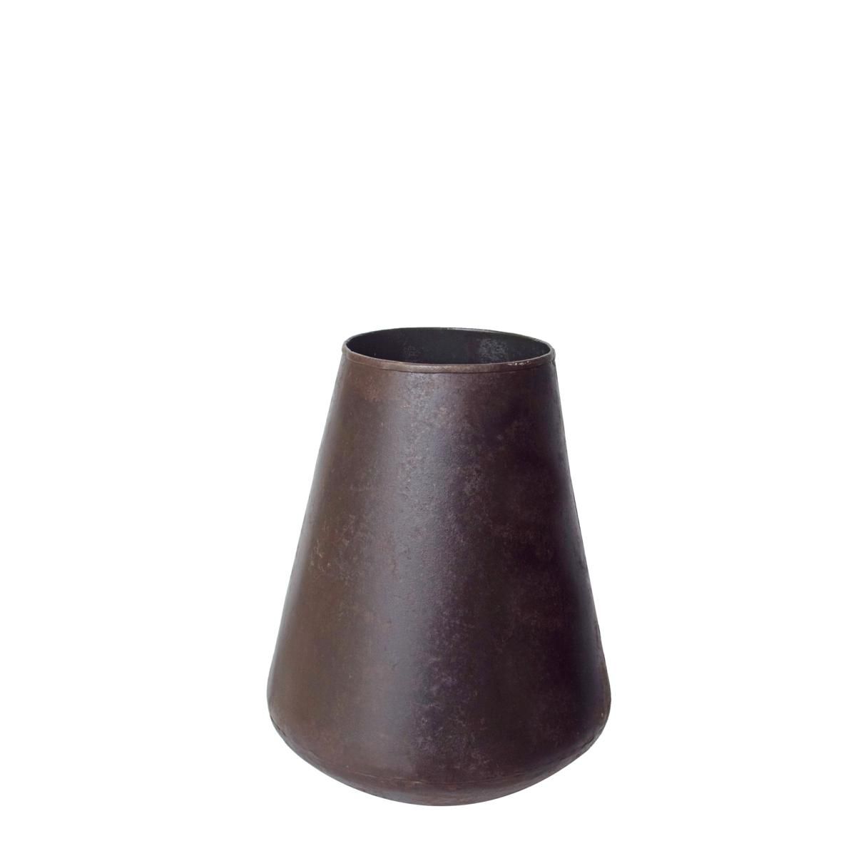 VASO METALLO D.31 H.37CM (M) -INDIA- NERO