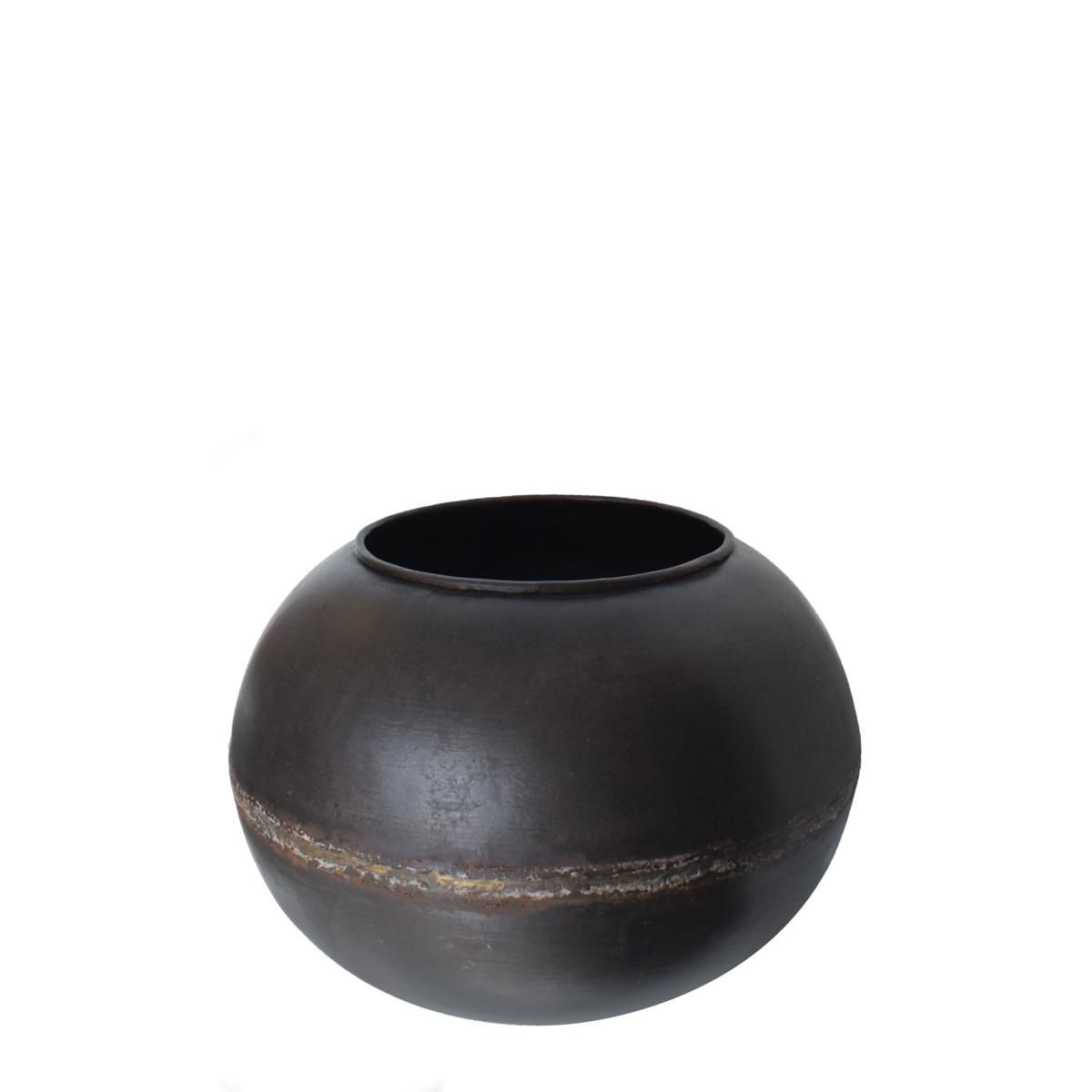 VASO METALLO D.44 H.33CM (L) -INDIA- NERO