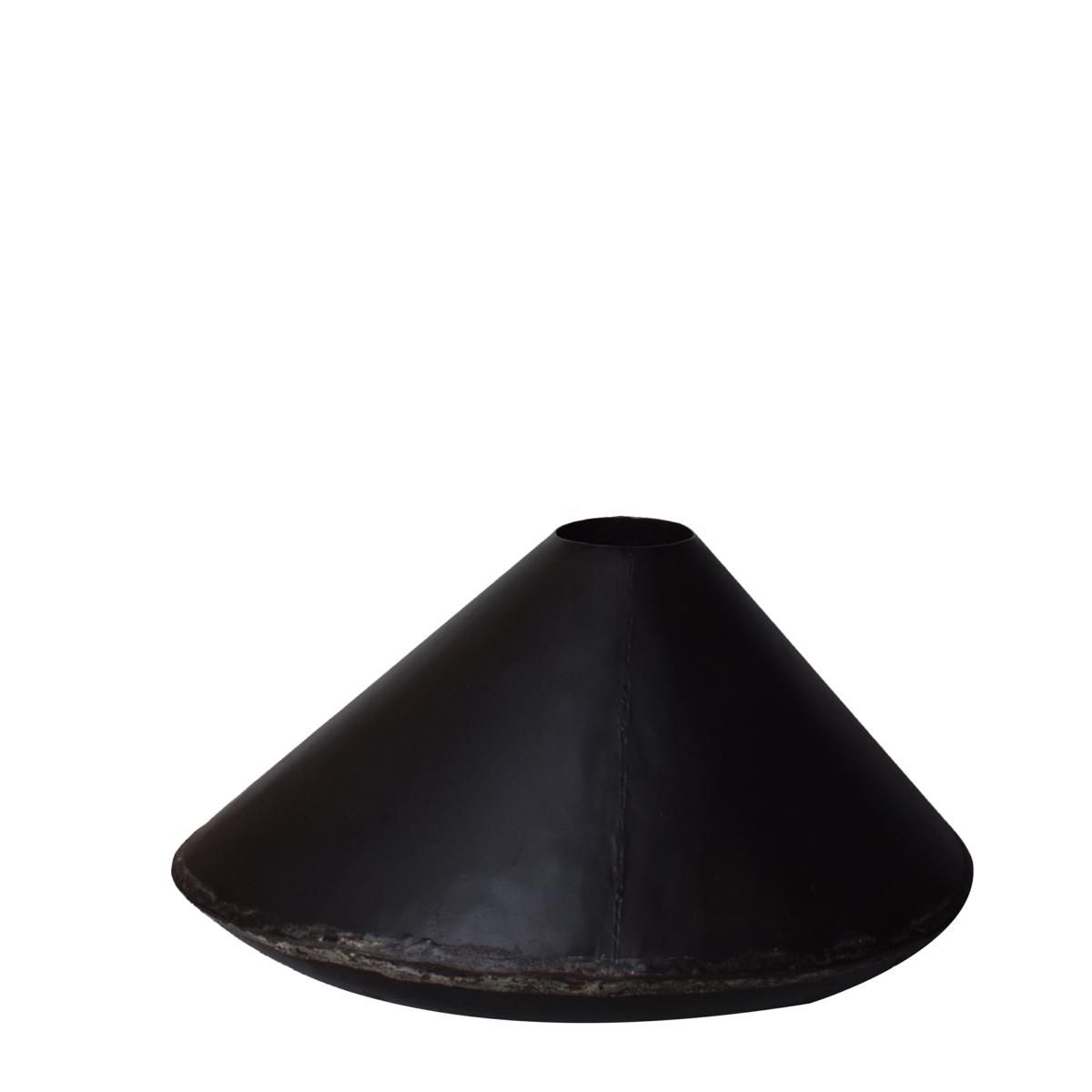 VASO METALLO 40X29 CM H.22 CM (L) -INDIA- NERO