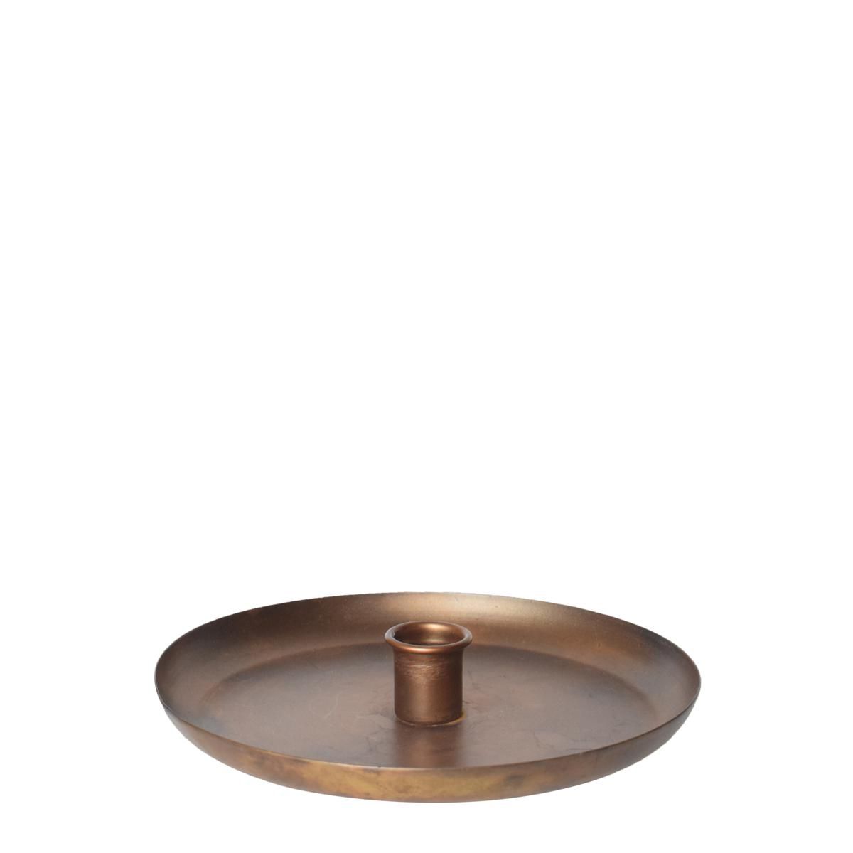 CANDELIERE METALLO D.15H.2.5 CM (M)-INDIA- ORO