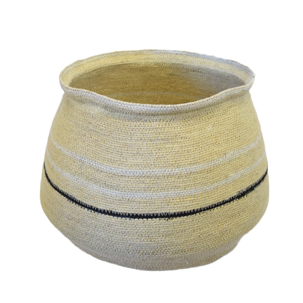 CESTO SEAGRASS D.35 H.30 CM -SEA- NATURALE/BIANCO/NERO