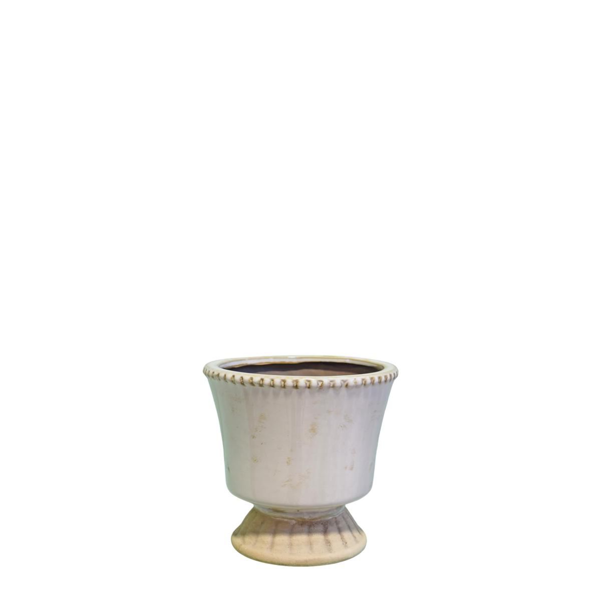 ANFORA CERAMICA D.15 H.13,5 CM M -SANTORINI- BIANCO