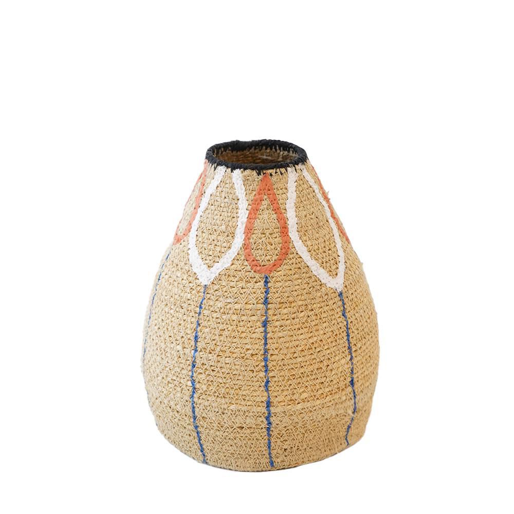 VASO SEAGRASS D.6 CM H.20 CM -SEA- NATURALE/BIANCO/ARANCIO/BLU