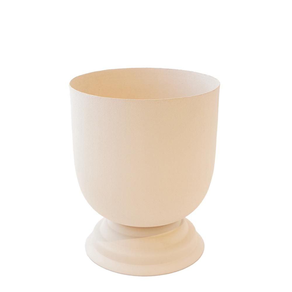 VASO TONDO METALLO D.16,5 CM H.20 CM (M) -ECLETTICA- AVORIO