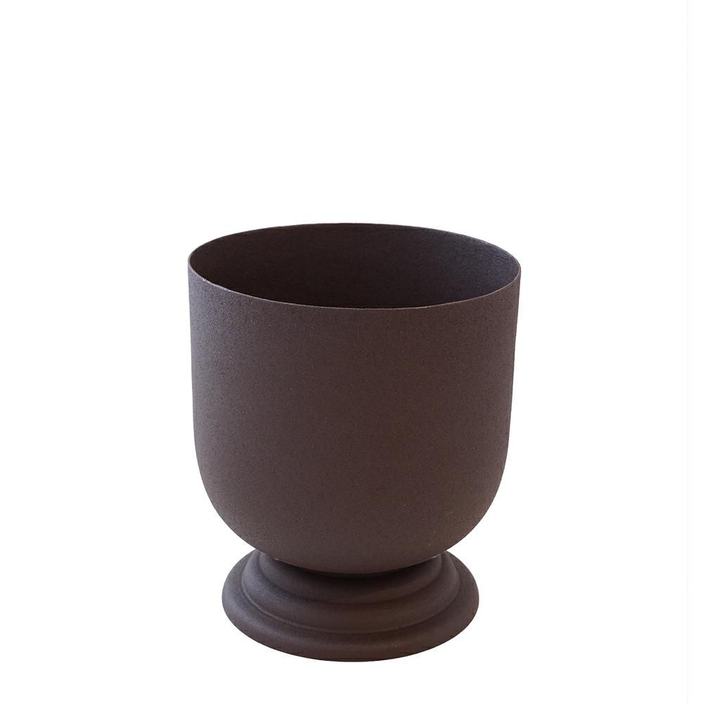 VASO TONDO METALLO D.15CM H.16,5 CM (S) -ECLETTICA- RUGGINE