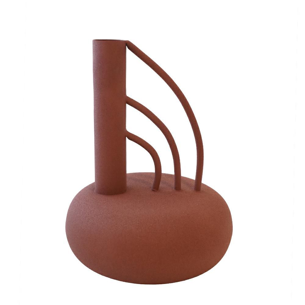 BOTTIGLIA METALLO D.21 CM H.26,5 CM -ECLETTICA- ARANCIO BRUCIATO