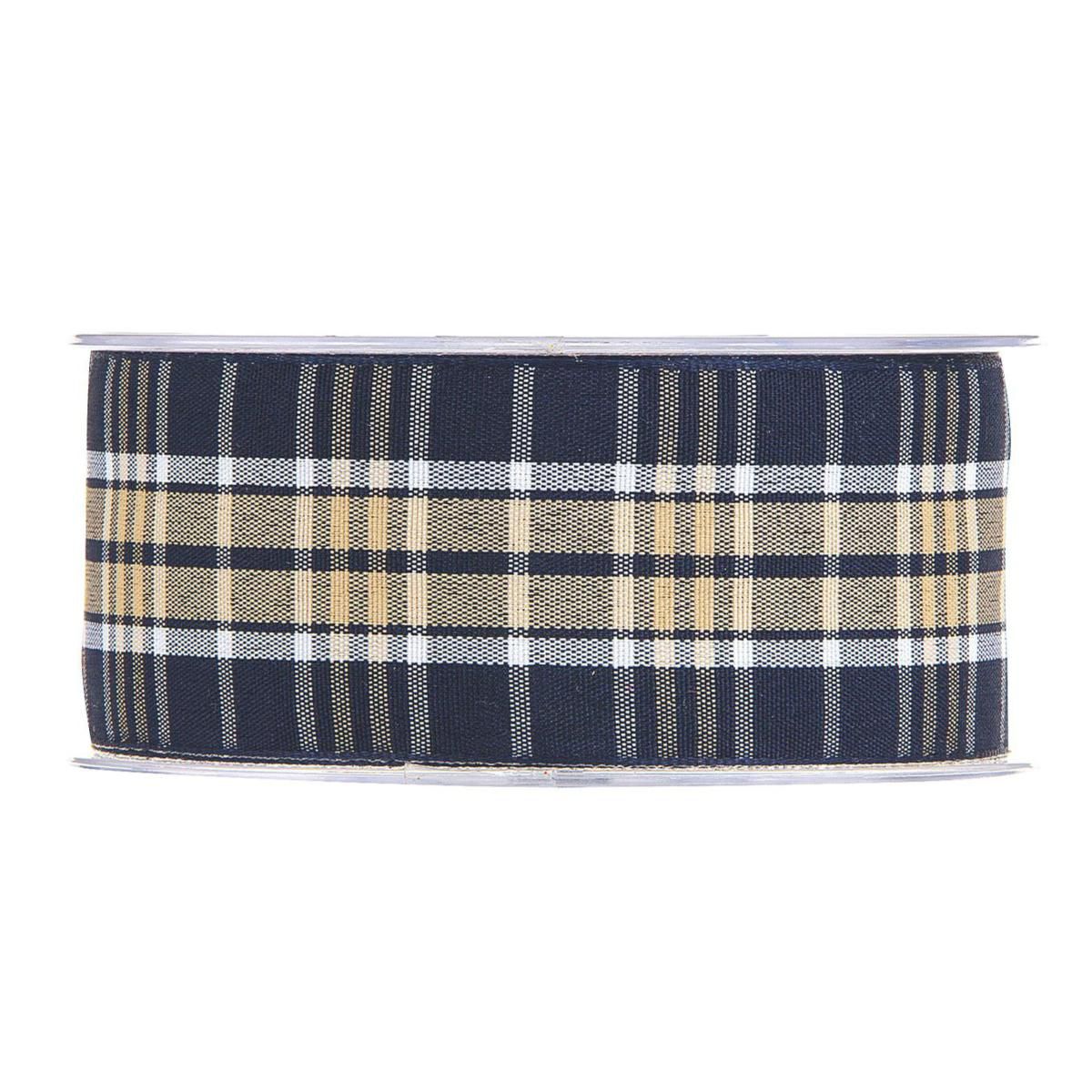 NASTRO POLIESTERE TARTAN 38MM 20MT BLU/GIALLO