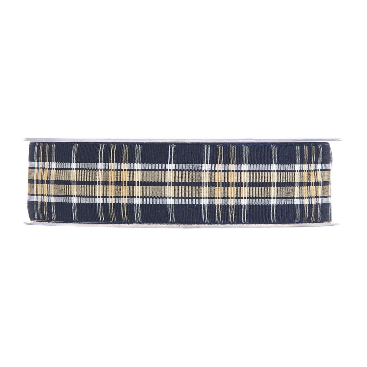 NASTRO POLIESTERE TARTAN 25MM 20MT BLU/GIALLO