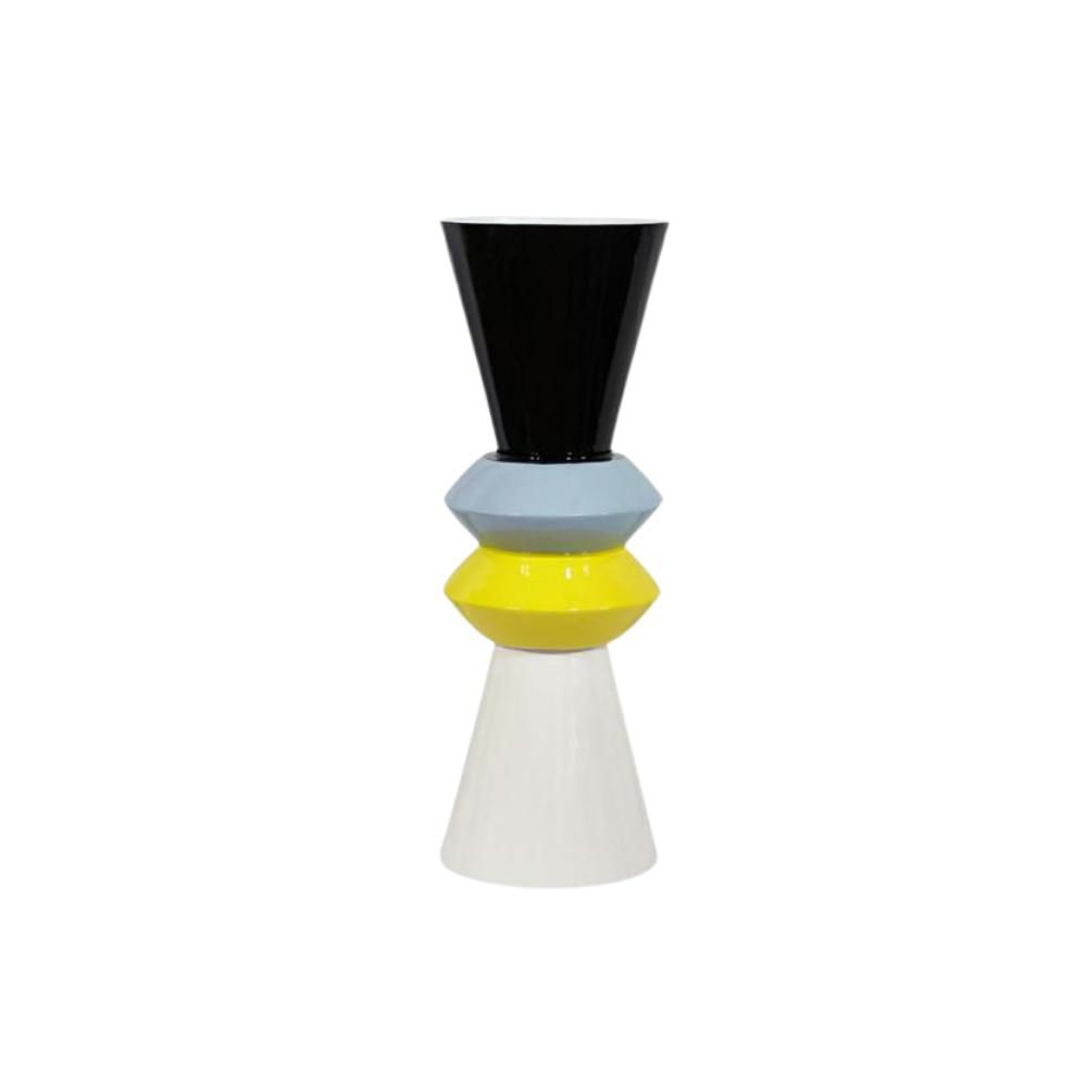 VASO LATTA D.16 CM H.46CM (L) NERO/AZZURRO/GIALLO/BIANCO