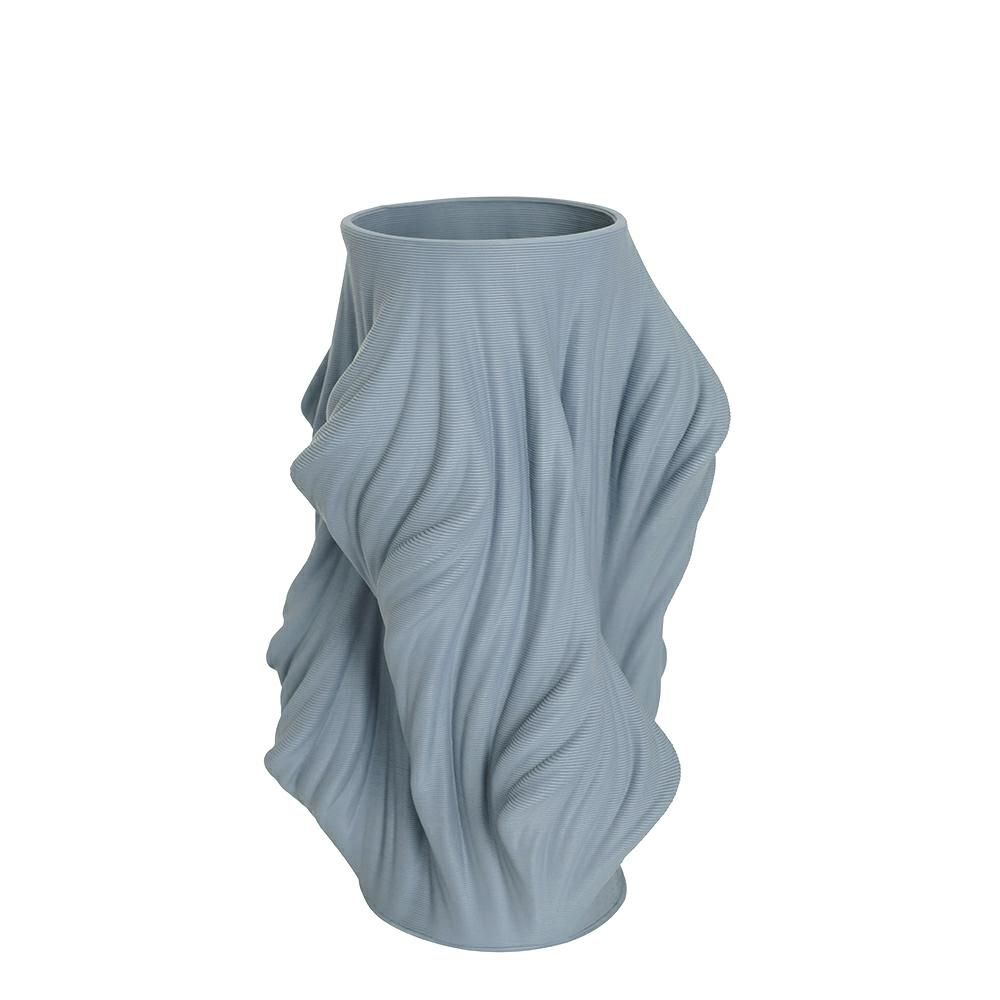 VASO CERAMICA 3D D.18 CM H.28 CM (S) -FIDIA- AZZURRO POLVERE VASO CERAMICA 3D D.18 CM H.28 CM (S) -FIDIA- AZZURRO POLVERE