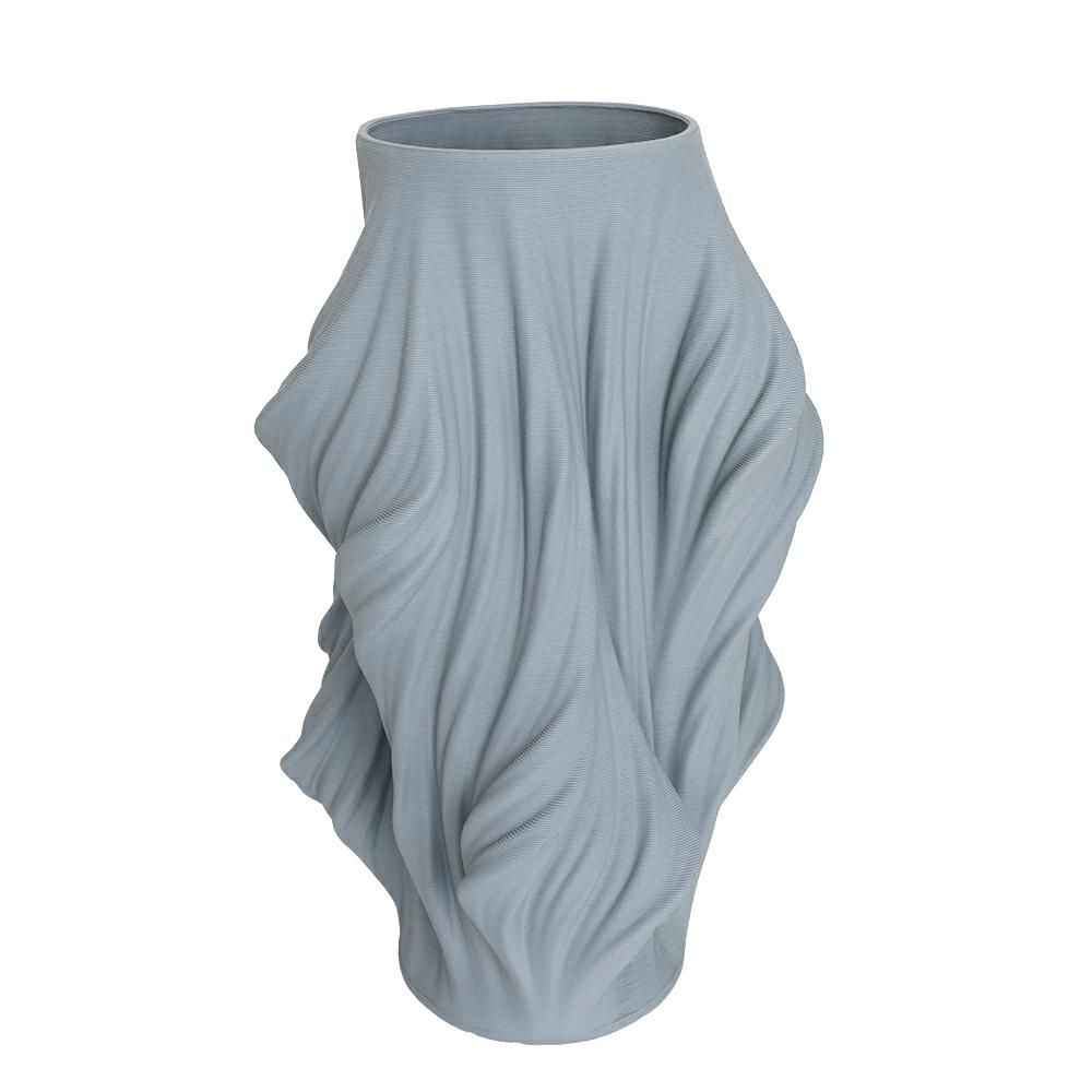 VASO CERAMICA 3D D.25 CM H.40 CM (L) -FIDIA- AZZURRO POLVERE