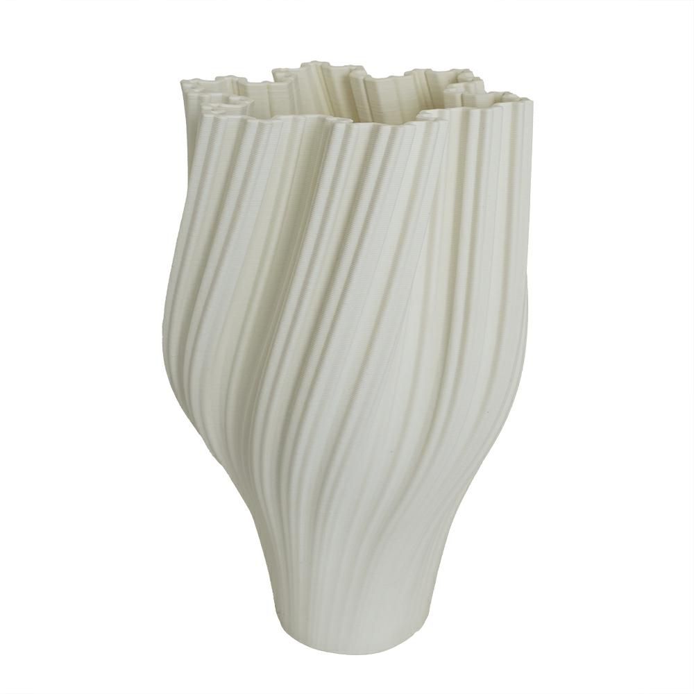 VASO CERAMICA 3D D.25 CM H.38 CM (L) -FIDIA- BIANCO
