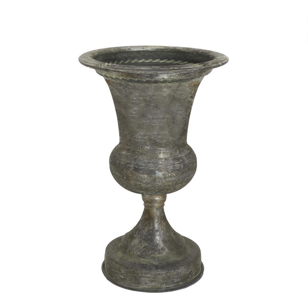 COPPA METALLO D.18 CM H.23 CM – POEMA- ARGENTO INVECCHIATO