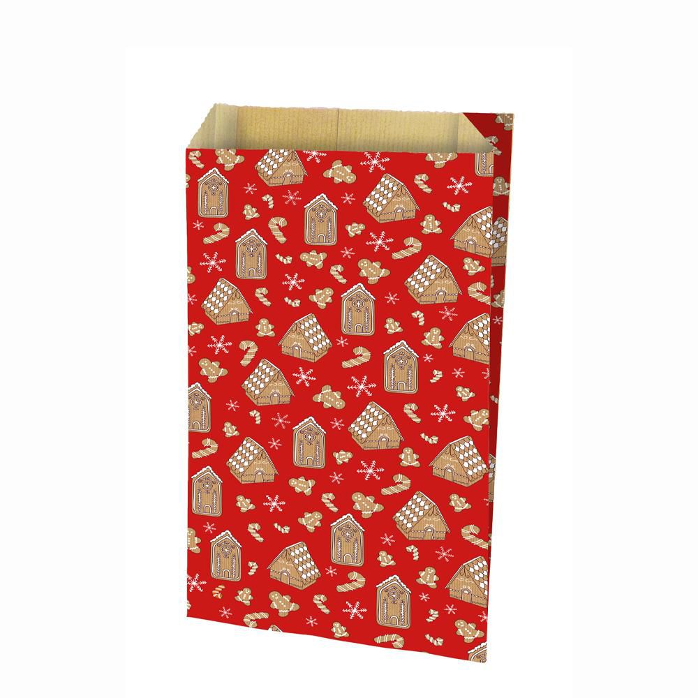 SACCHETTI CARTA 18X6 H.35CM-HANSEL-CONF.PZ.150 ROSSO/NATURALE