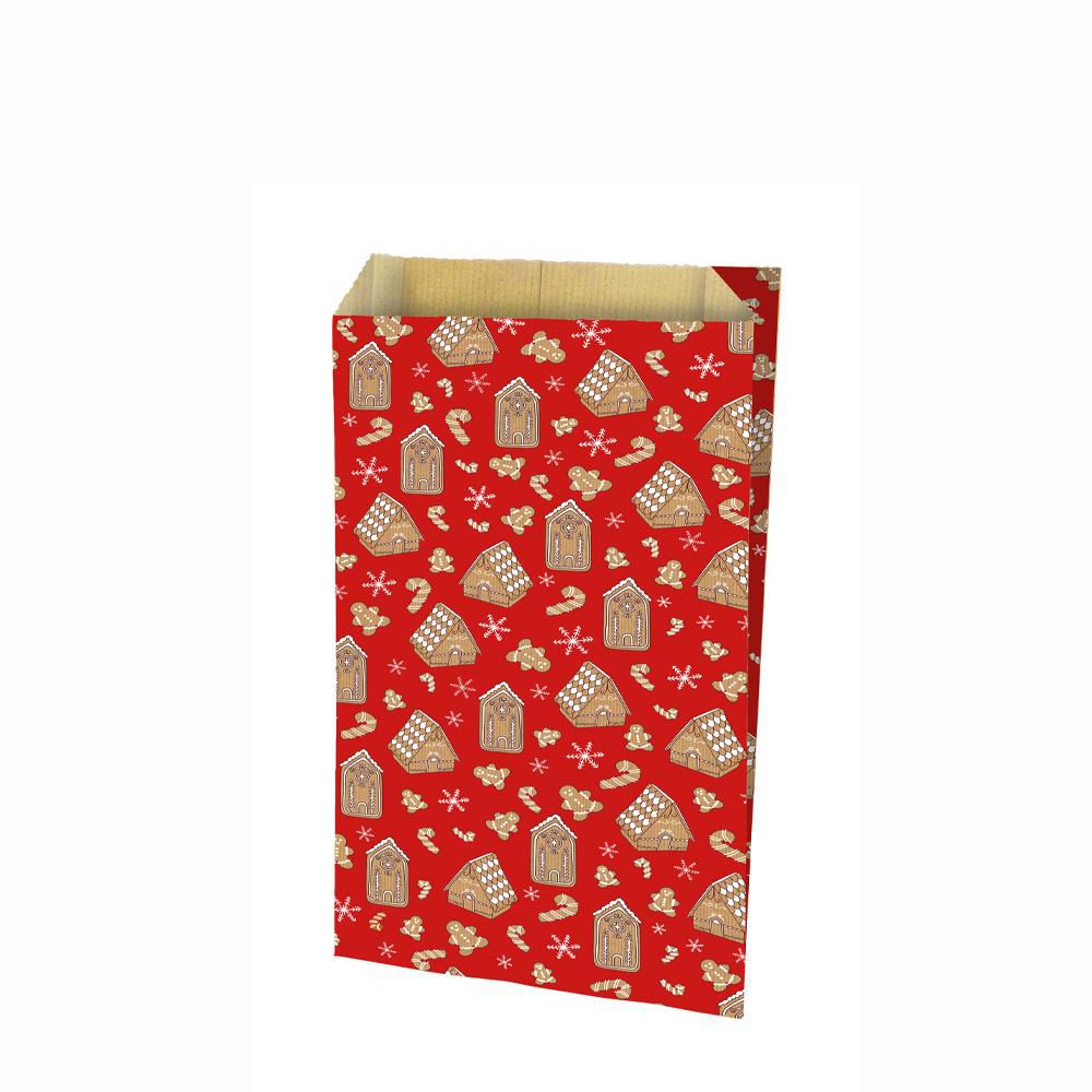 SACCHETTI CARTA 12X4,5 H.20CM-HANSEL-CONF.PZ.150 ROSSO/NATURALE