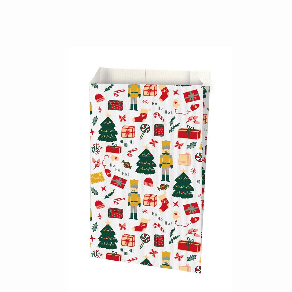 SACCHETTI CARTA 12X4,5 H.20CM-NOELLA-CONF.PZ.150 RSS/VRD/NTRL