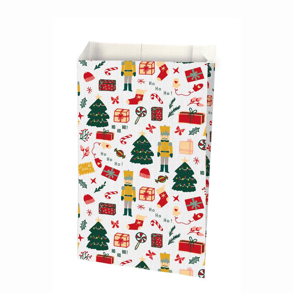 SACCHETTI CARTA 18X6 H.35CM-NOELLA-CONF.PZ.150 RSS/VRD/NATURALE