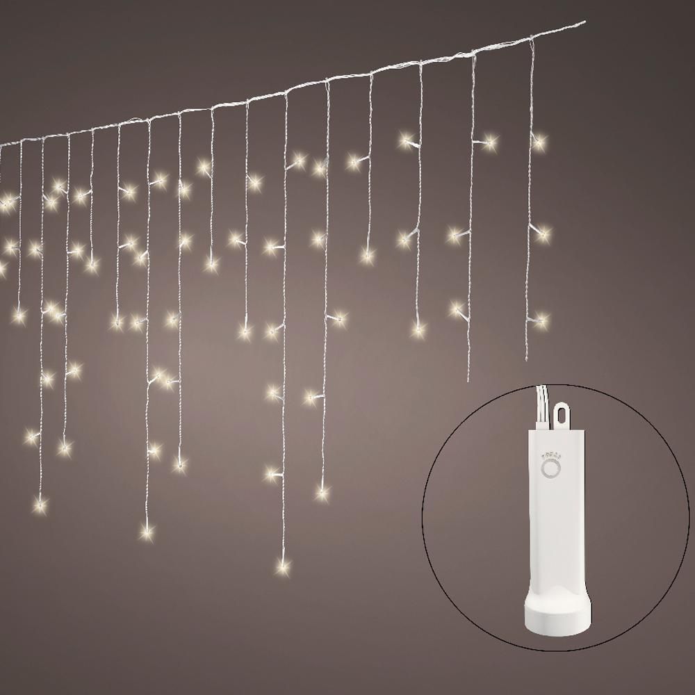 TENDA 300 LED L.7MT H.75CM L.CALDA/F.BIANCO BATTERIA ESTERNO