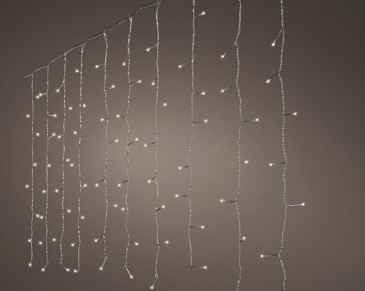 TENDA 240LED H.150 L.225CM L.CALDA F.TRASPAR. 12FUNZIONI ESTERNO