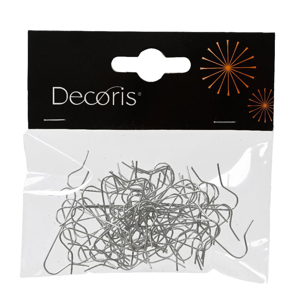 GANCIO FERRO PER SFERE H.10 CM PZ.50 ARGENTO