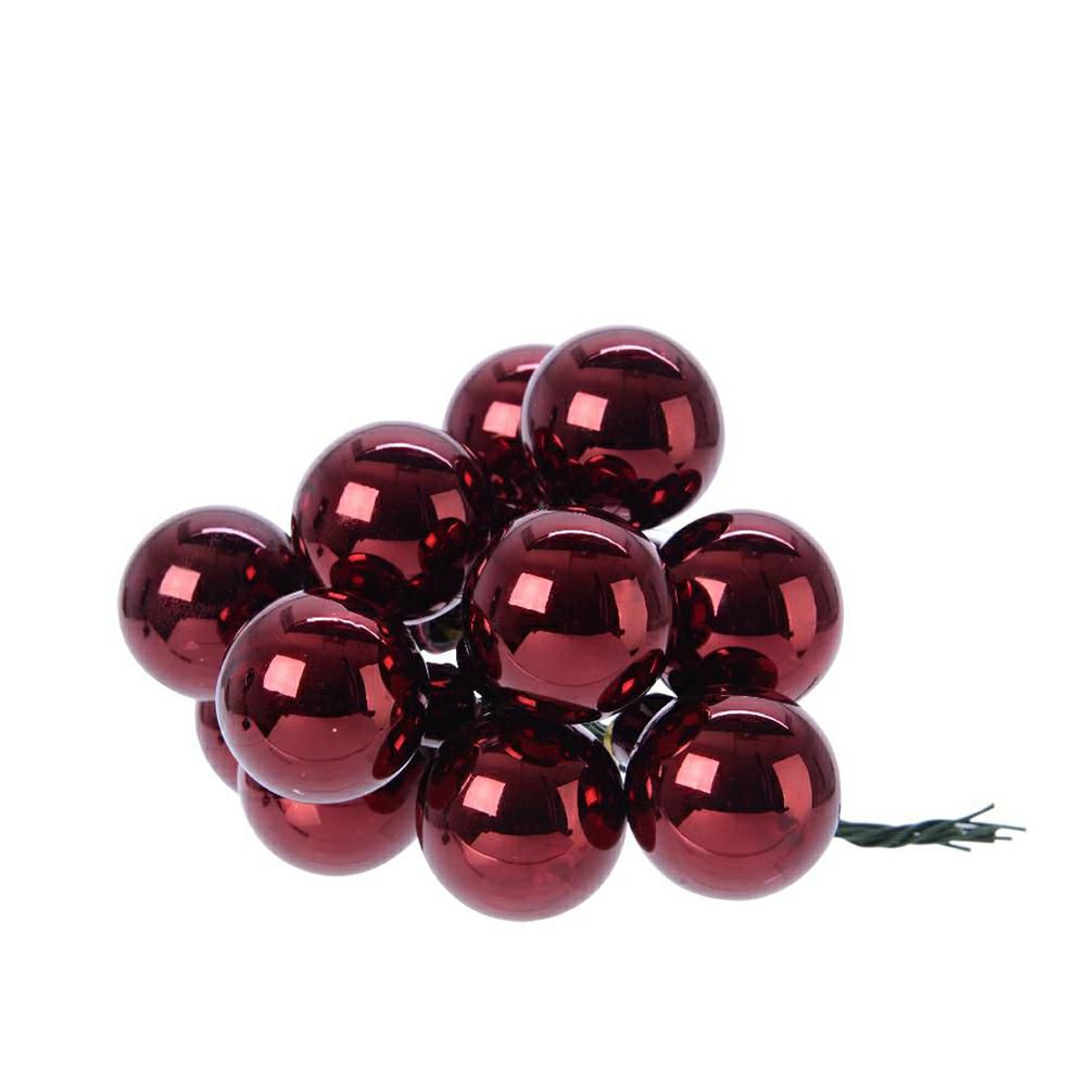 SET 144 SFERE PICK VETRO MM.20 BORDEAUX