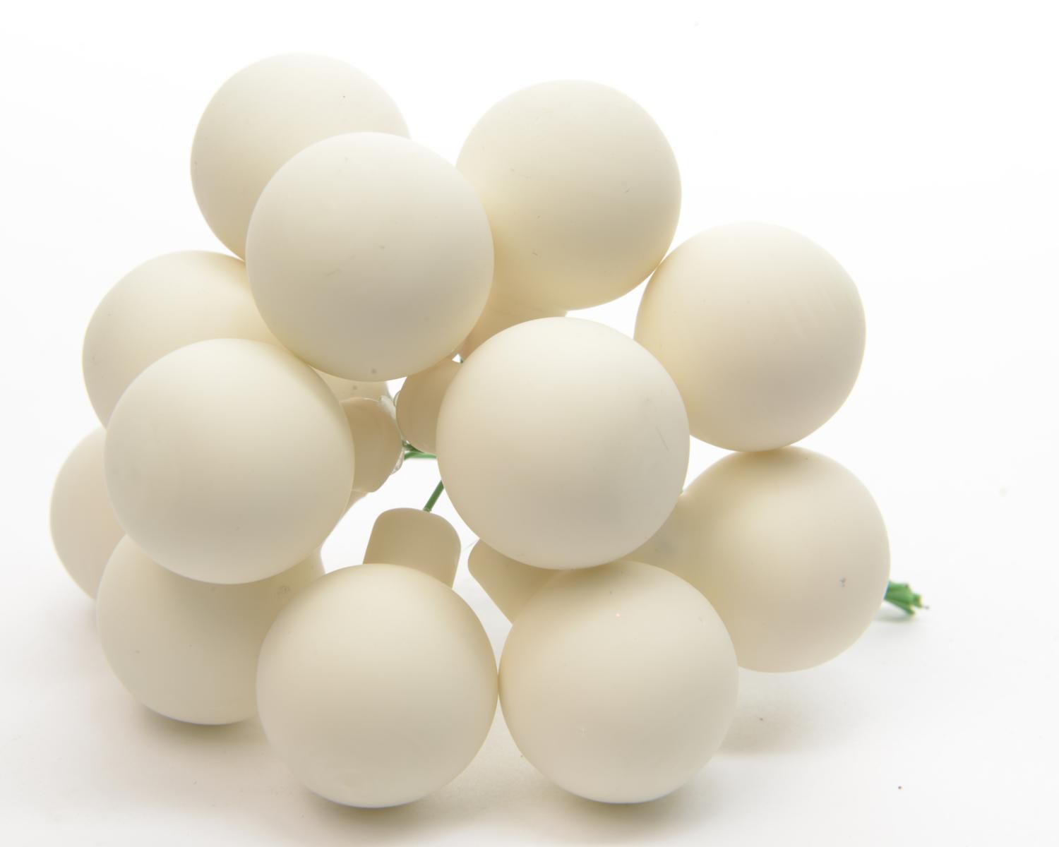 SET 144 SFERE PICK VETRO MM.20 BIANCO LANA SATINATO