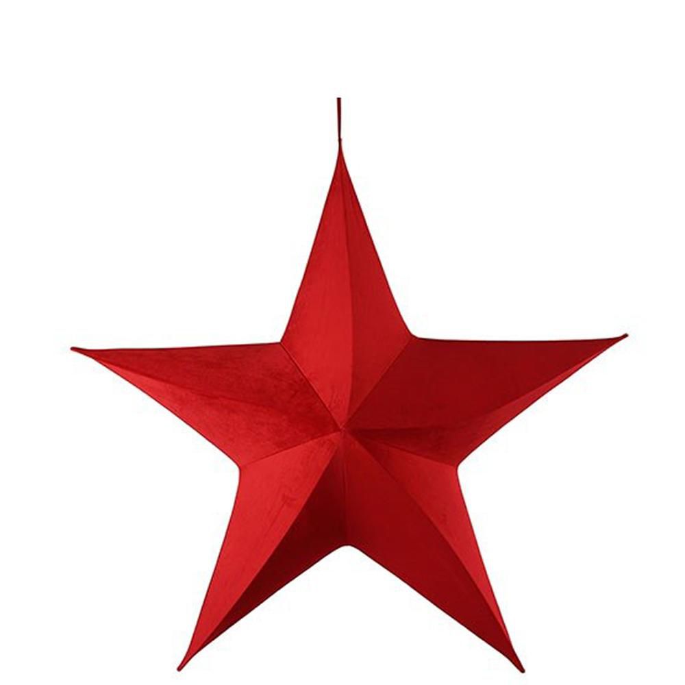 STELLA VELLUTO D/APPENDERE -MARIA L- D.135 CM ROSSO