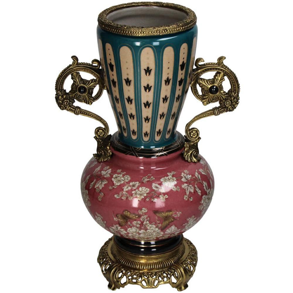 VASO PORCELLANA C/MANICI 25X18,5 CM H.36,2 CM ROSA