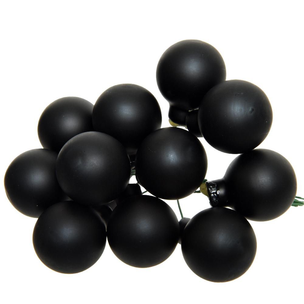 SET 144 SFERE PICK VETRO MM.20 NERO SATINATO