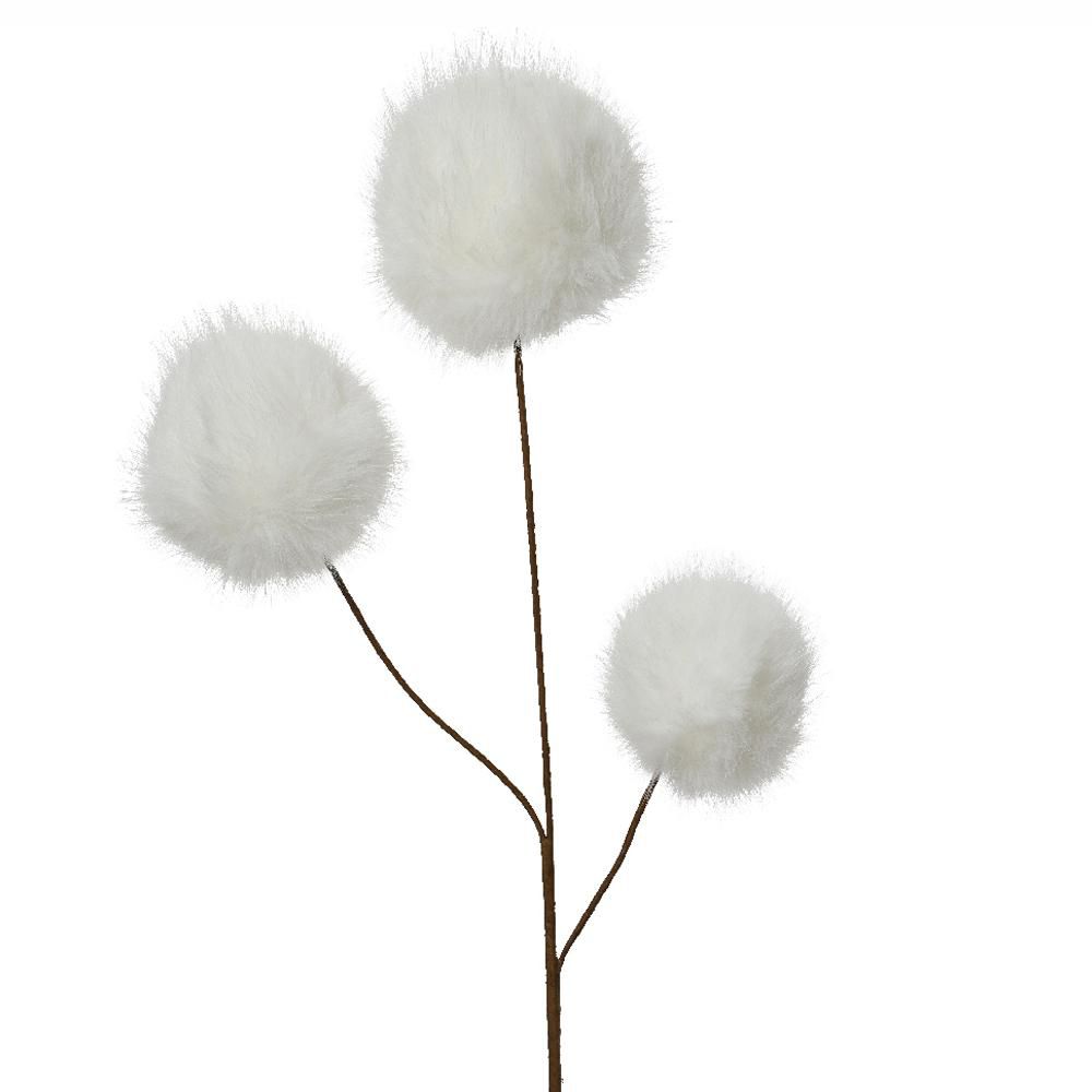 RAMO SPRAY PELLICCIA C/3 PON PON CM.70 BIANCO