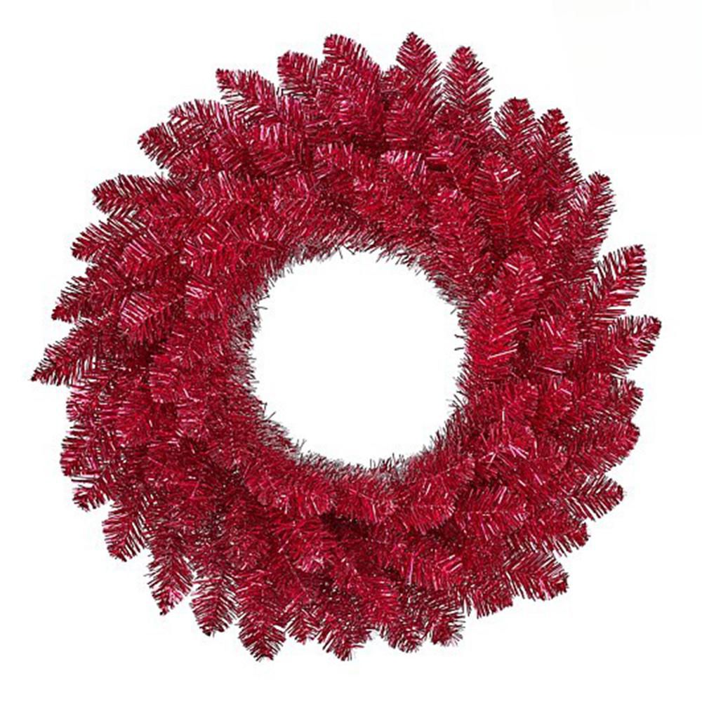 CORONA ABETE D.75 CM TIPS 160 -COLCHESTER- ROSSO