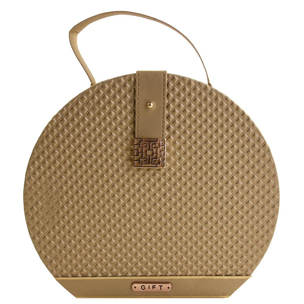 SCATOLA/BORSA REGALO ROTONDA 21X9,5X19,2 CM ORO