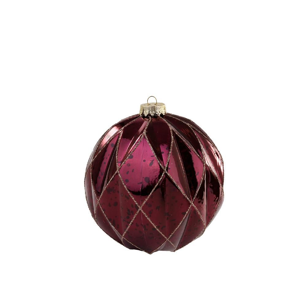 SET 2 SFERE POLY MM.150VIOLA/ORO