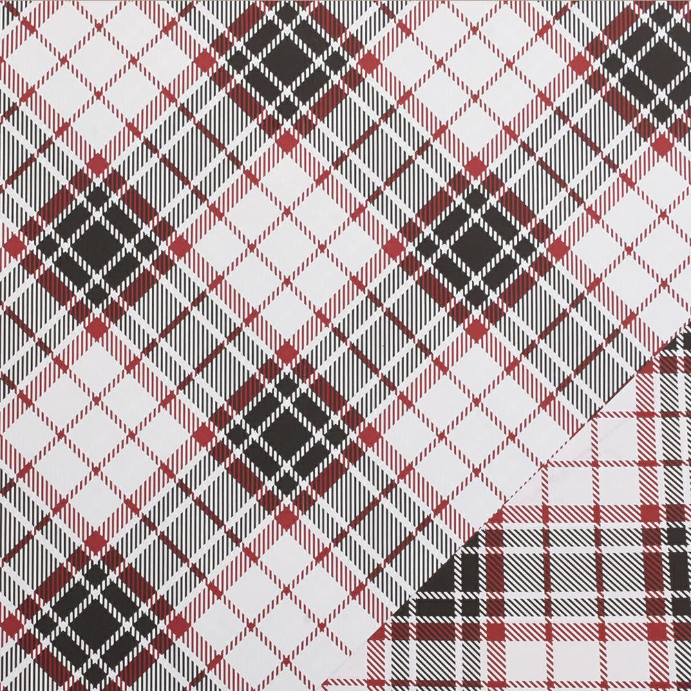 BOBINA PPL SCOZZESE 1X25 MT -ABERDEEN- BIANCO/NERO