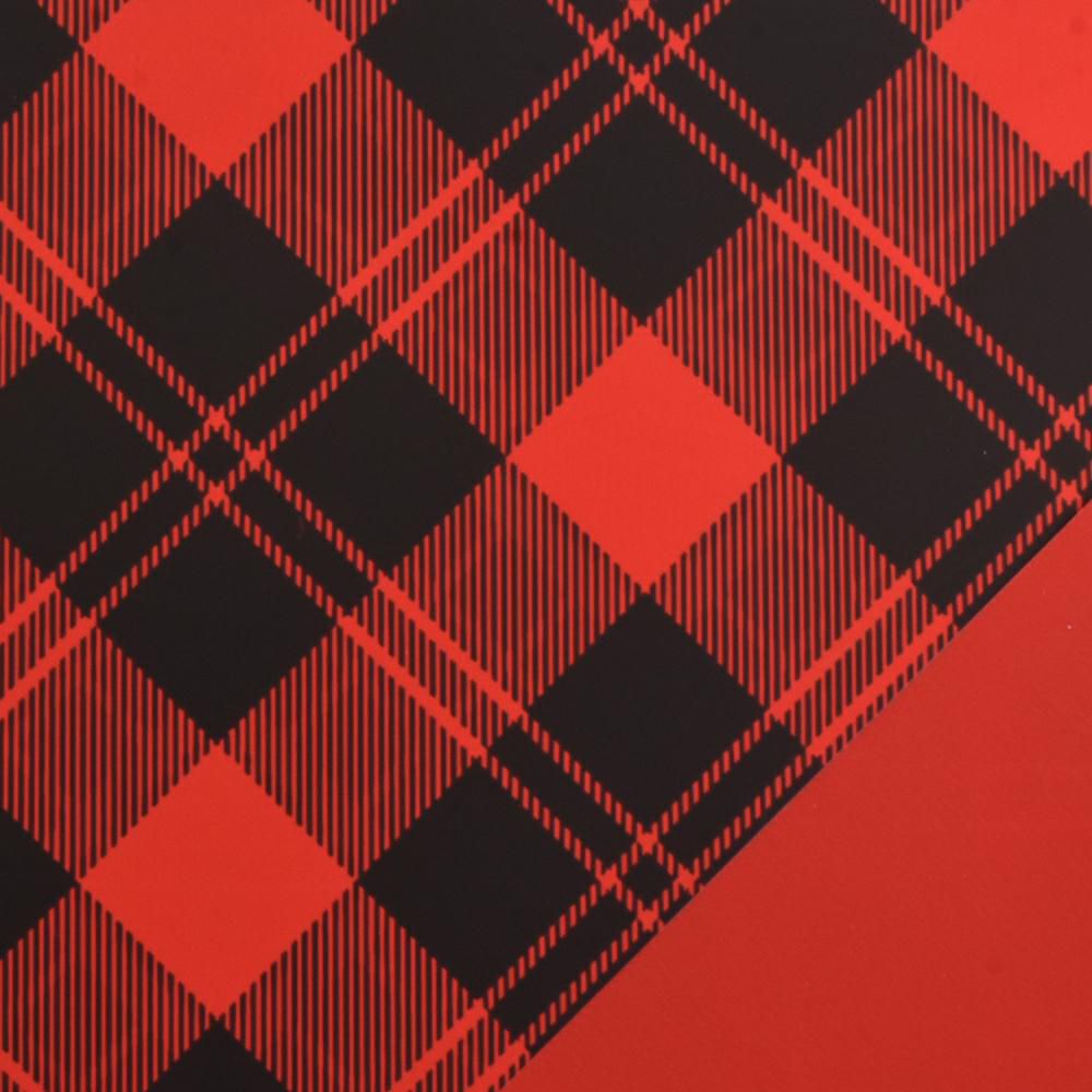 BOBINA PPL SCOZZESE 1X25 MT -ABERDEEN- ROSSO/NERO