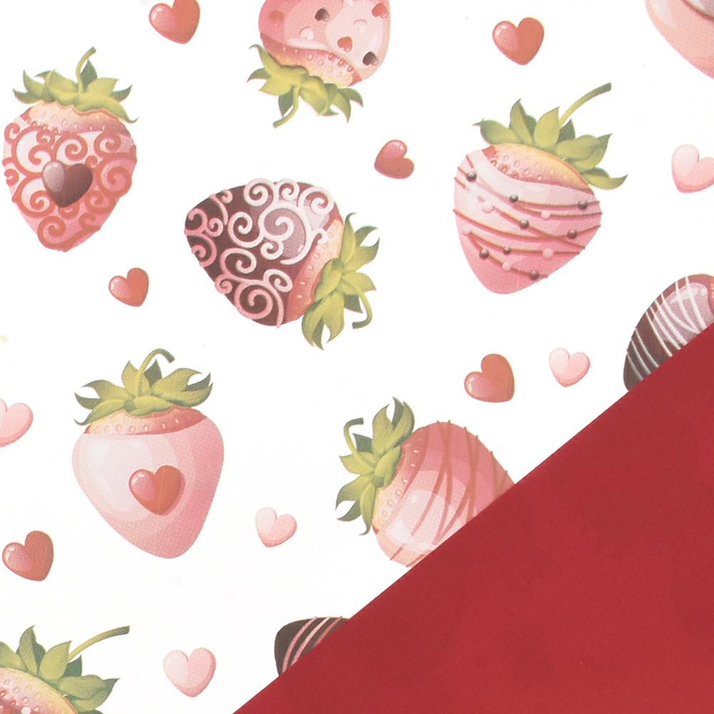 BOBINA PPL C/FRAGOLE 1X25 MT -CHOCO LOVE- BORDEAUX