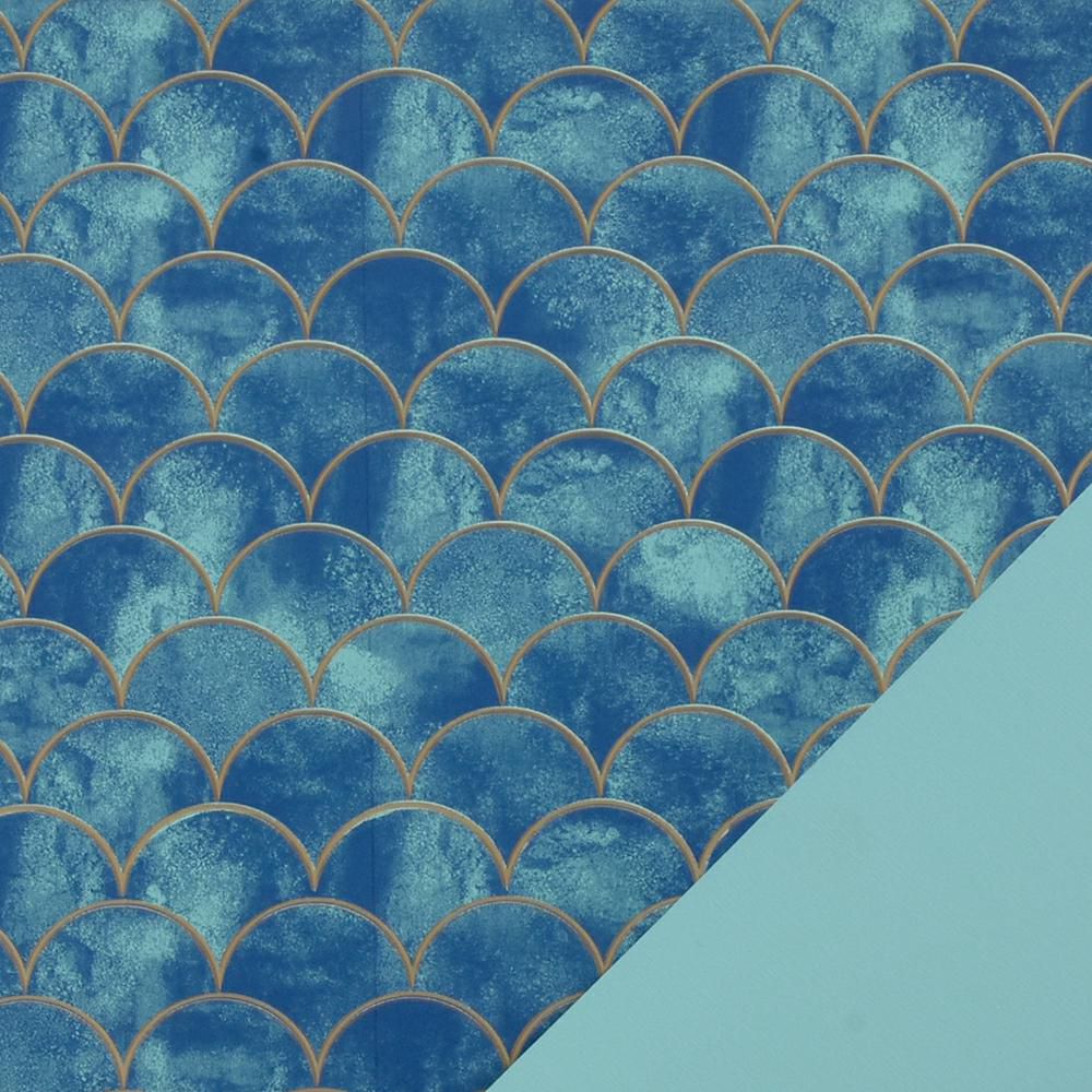 BOBINA PPL C/SEMICERCHI1X25 MT -GLEAM- TURCHESE/ORO