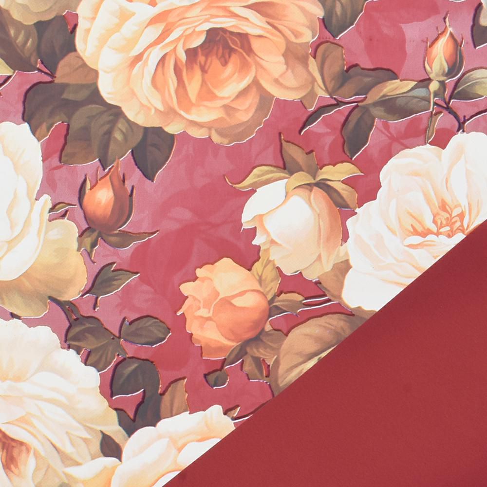 BOBINA PPL C/FIORI 1X25MT -CLAIRE- BORDEAUX