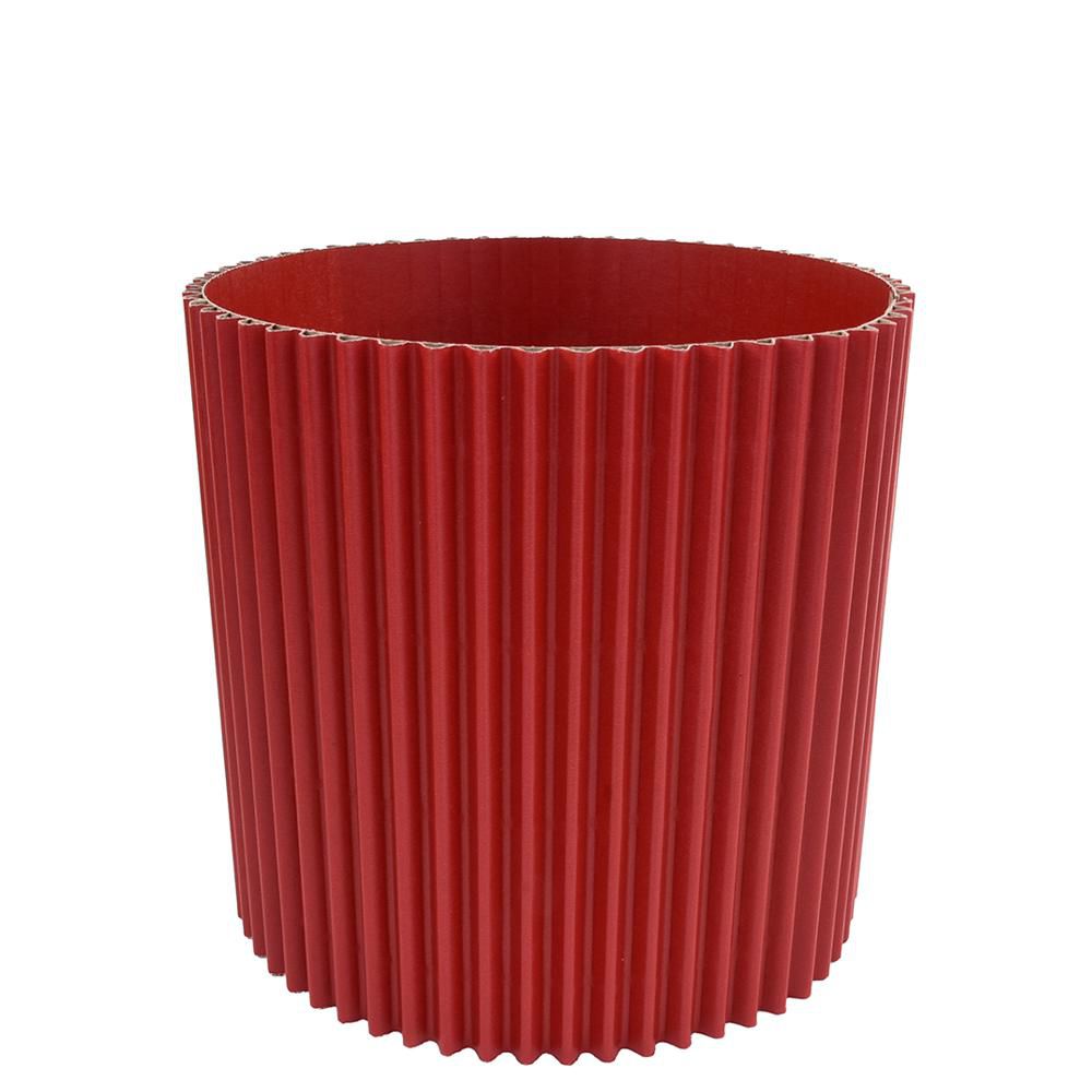 SET 12 SCATOLE CARTONE ONDULATO D.17 H.16 CM ROSSO