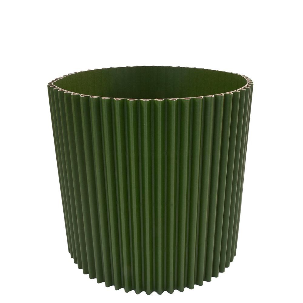 SET 12 SCATOLE CARTONE ONDULATO D.17 H.16 CM VERDE
